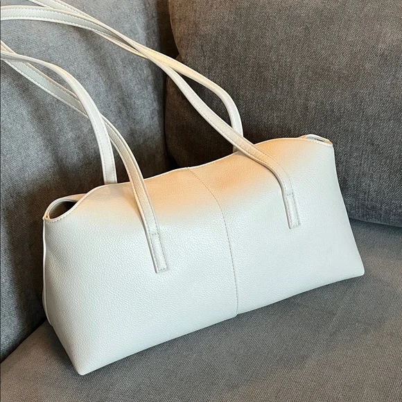 Minimalist Cream Shoulder Bag - Picture 1 of 7